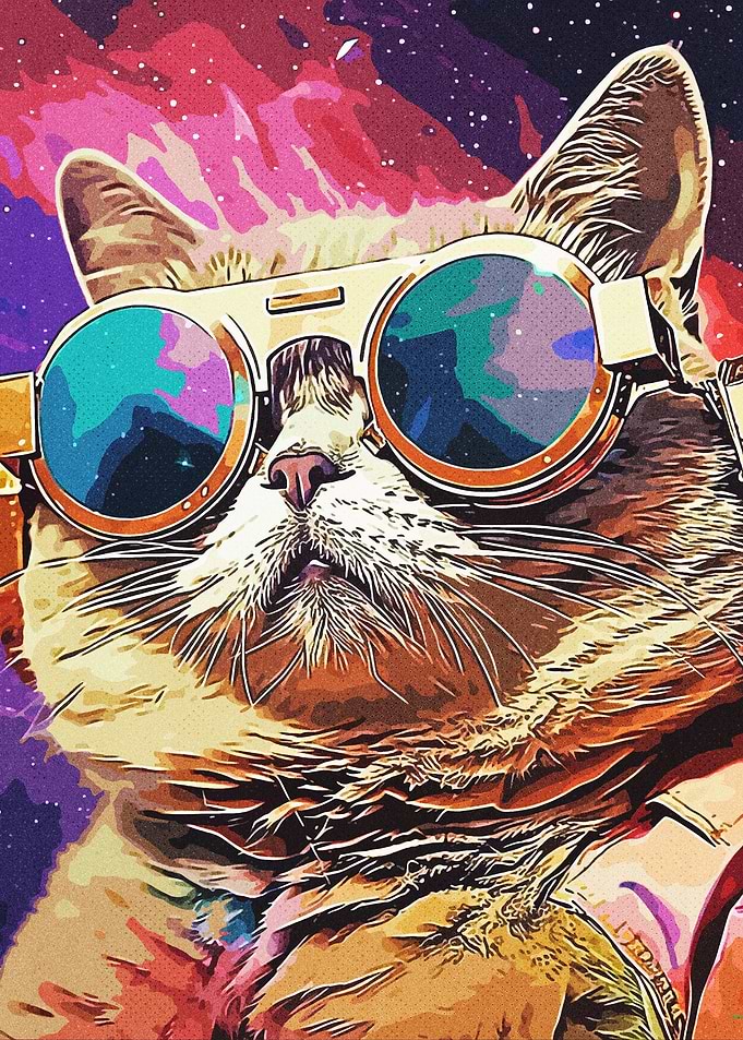 Vintage Collage Cat