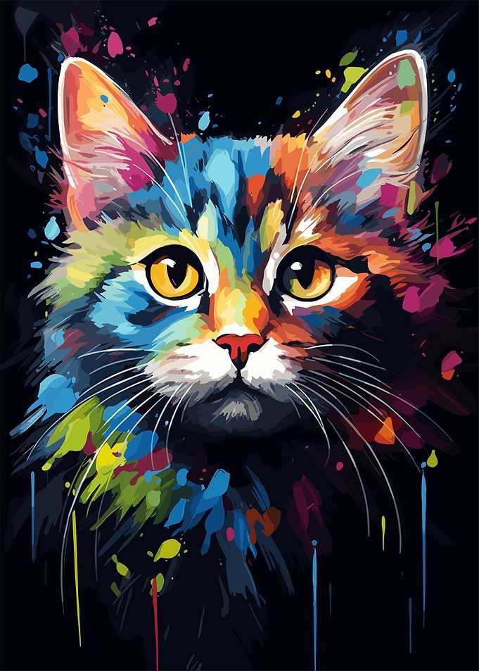 maine coon paint art