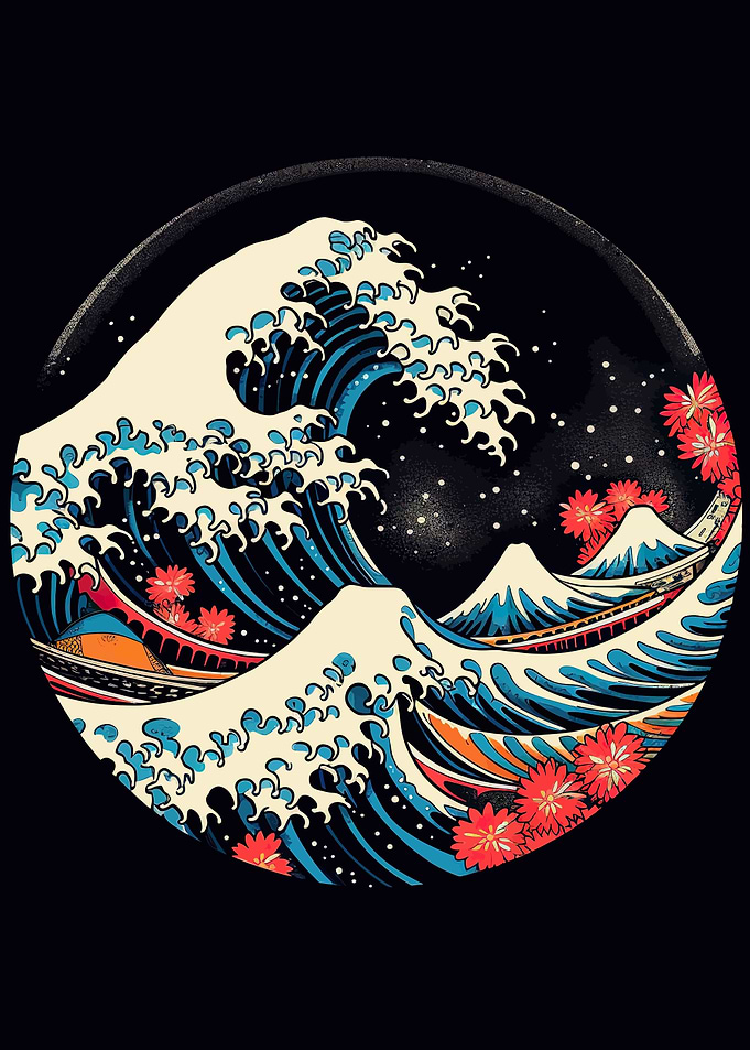 Wave mountain Japanese 1