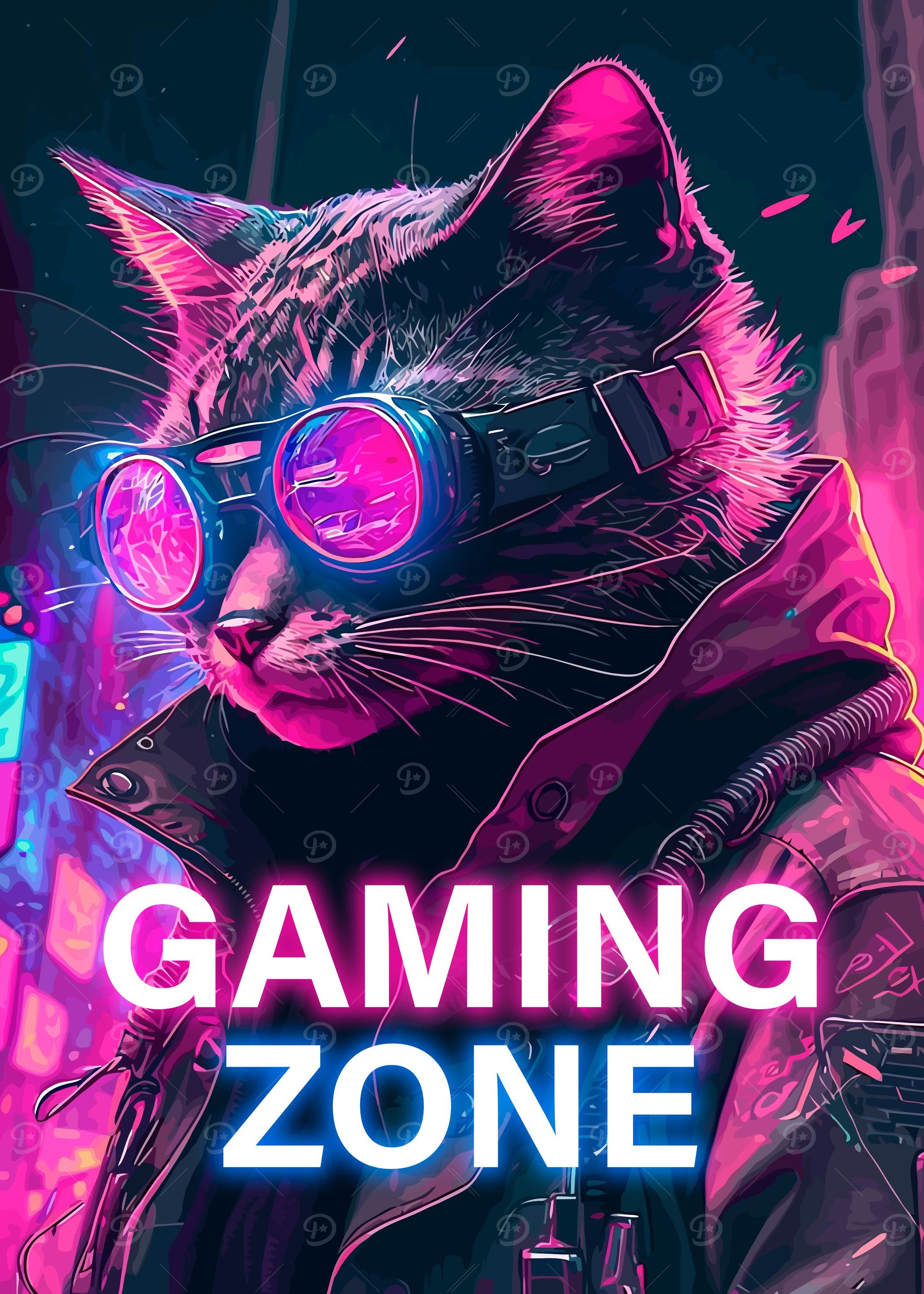 Gaming Zone Cat Neon