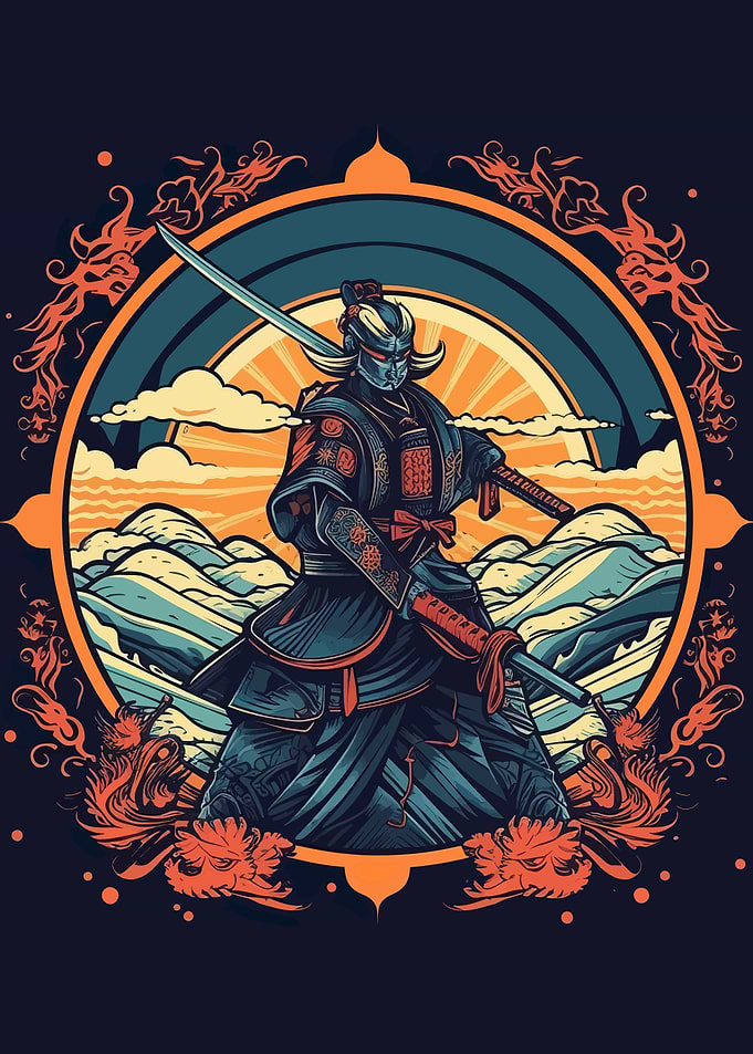 samurai with katana japan