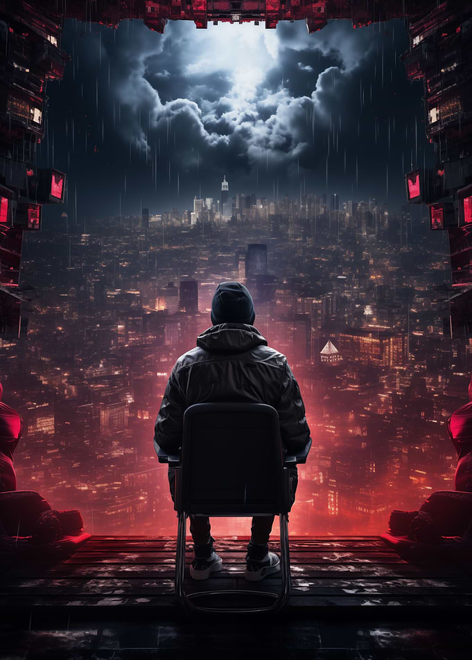 Sitting Man Cyberpunk