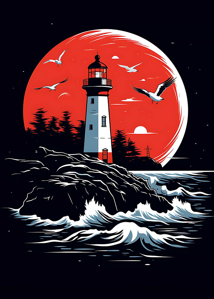 Red Moon Lighthouse