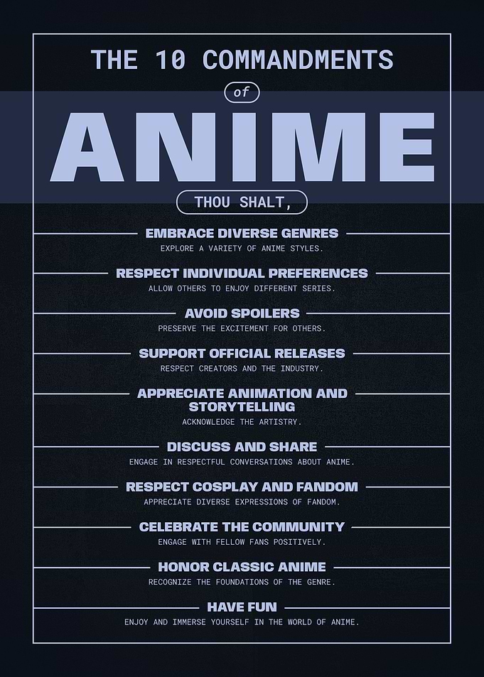 10 Commandments of Anime