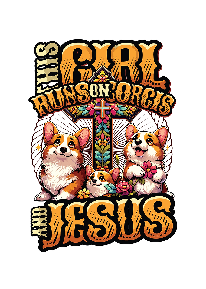 Corgis Christian Cross