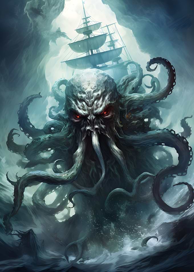 Kraken Attacking Ship
