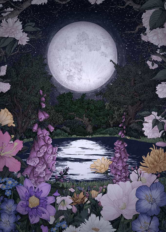 A Garden Lit By the Moon