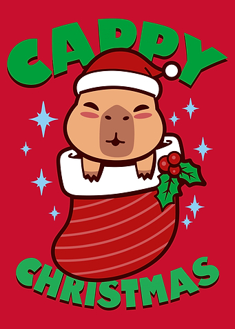 Capybara Kawaii Christmas