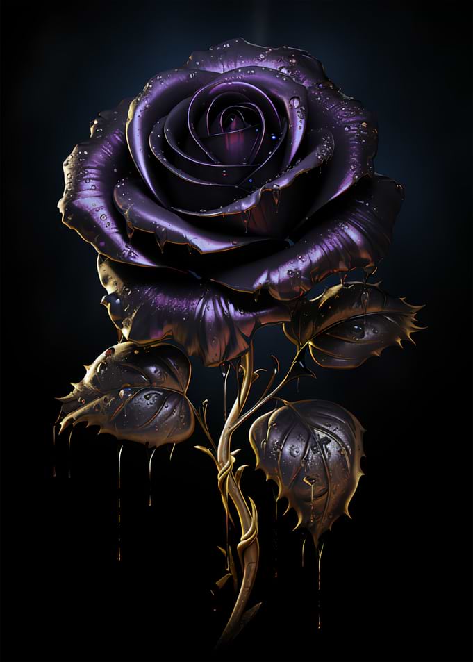 Purple Gold Rose
