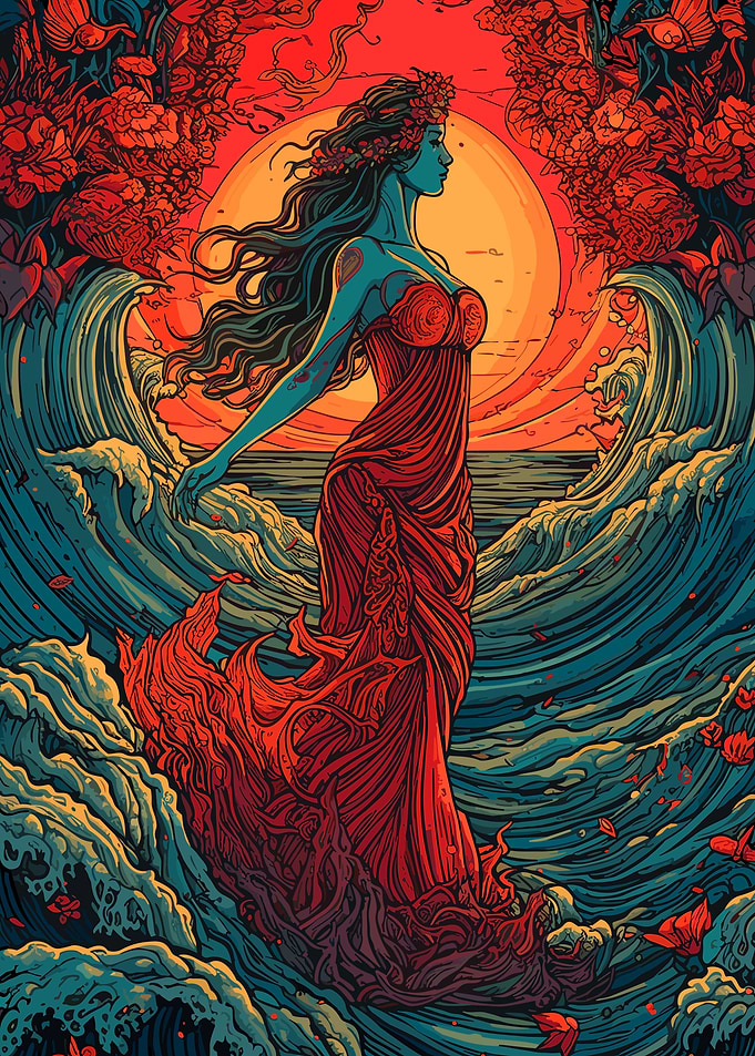 Floral Sea Goddess