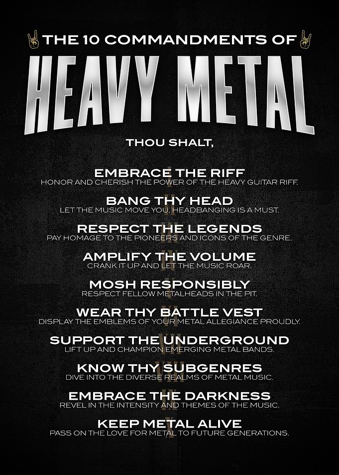 10 Commandments of Metal