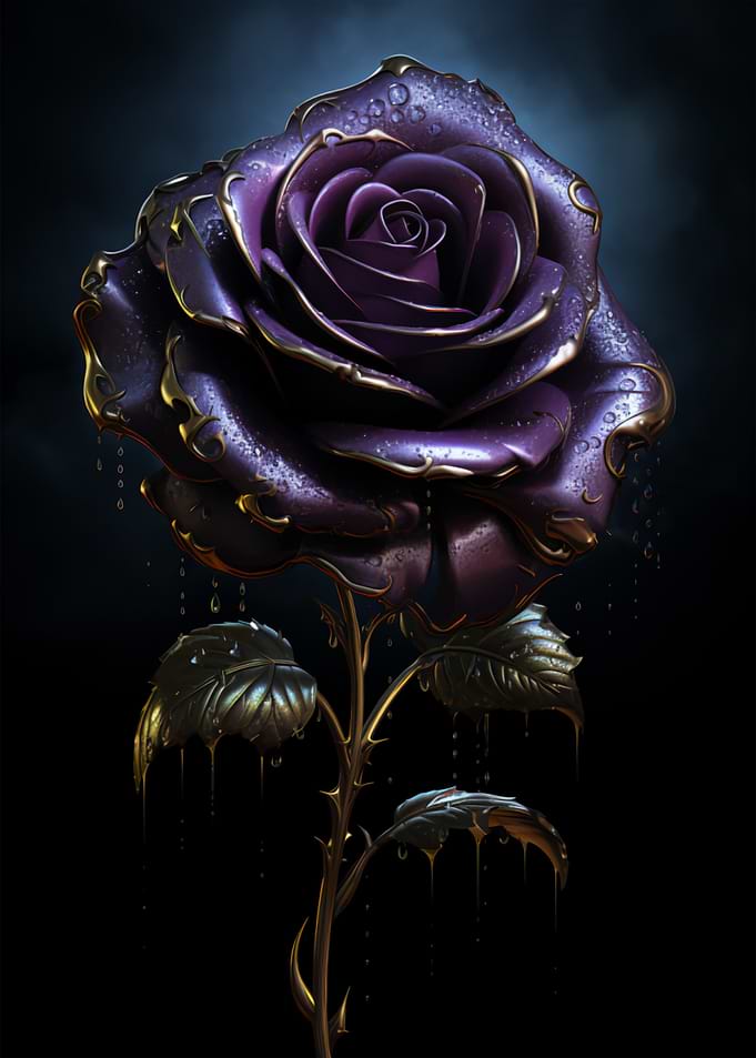 Purple Gold Rose