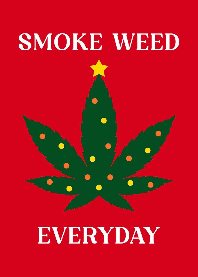 Christmas Smoke Weed Funny