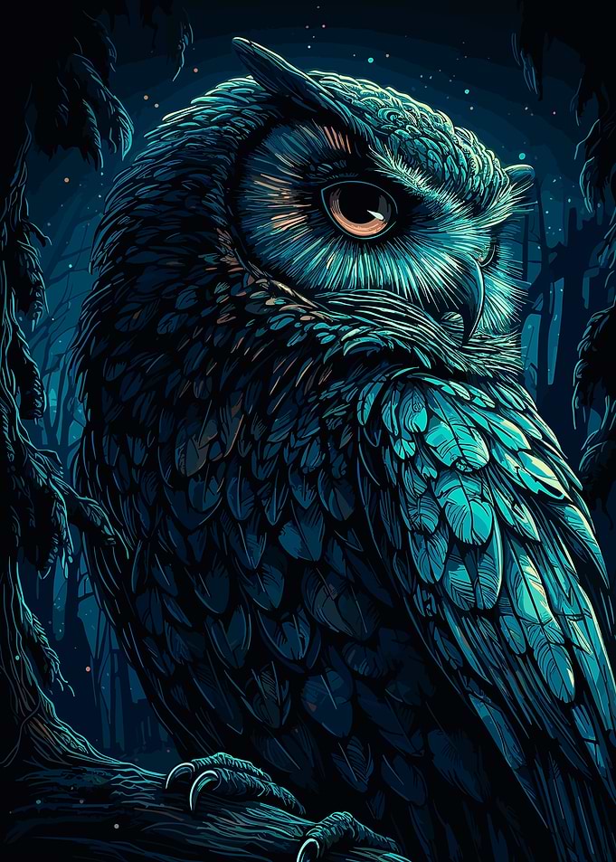 Moonlit Owl