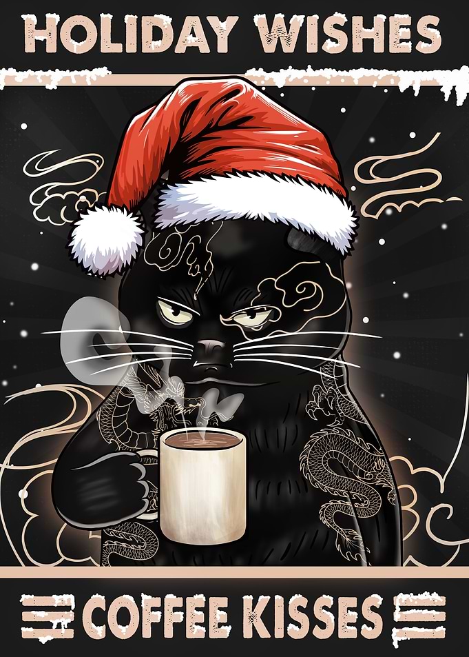 Coffee kisses holiday wish