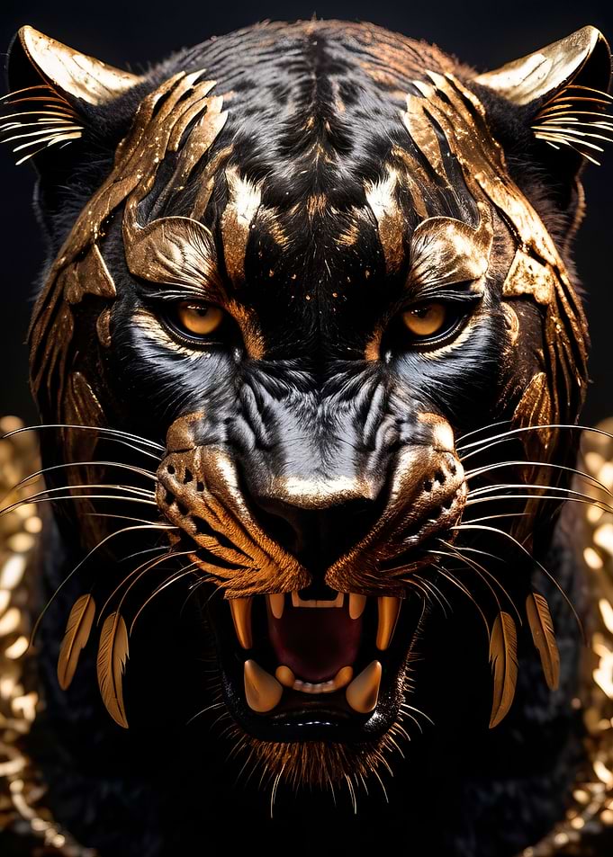 black and gold panther