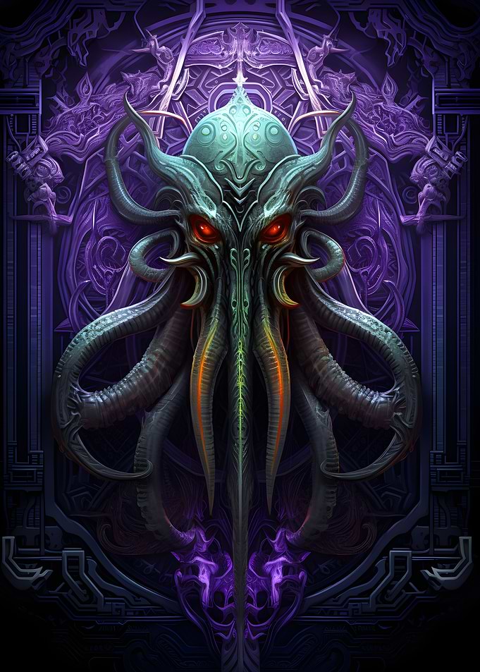 Purple Cthulhu 3D Deco