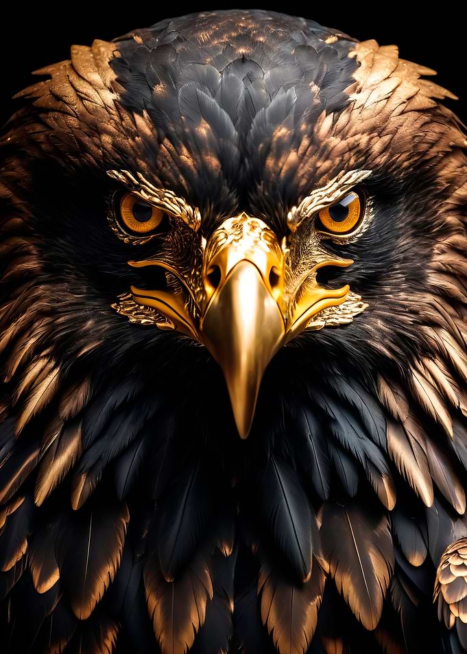 black and gold eagle