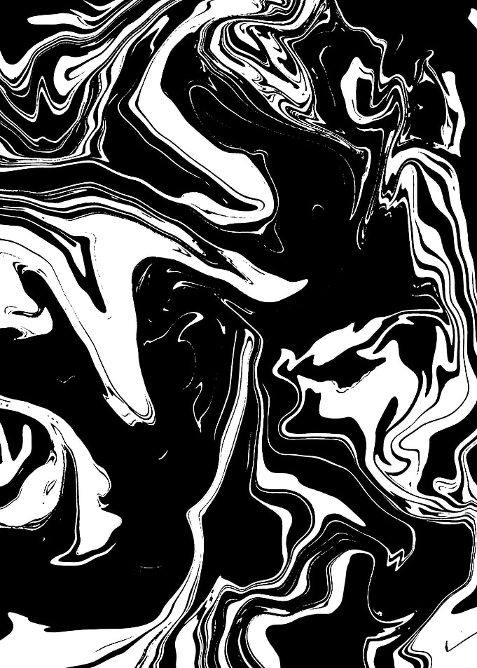 black white
