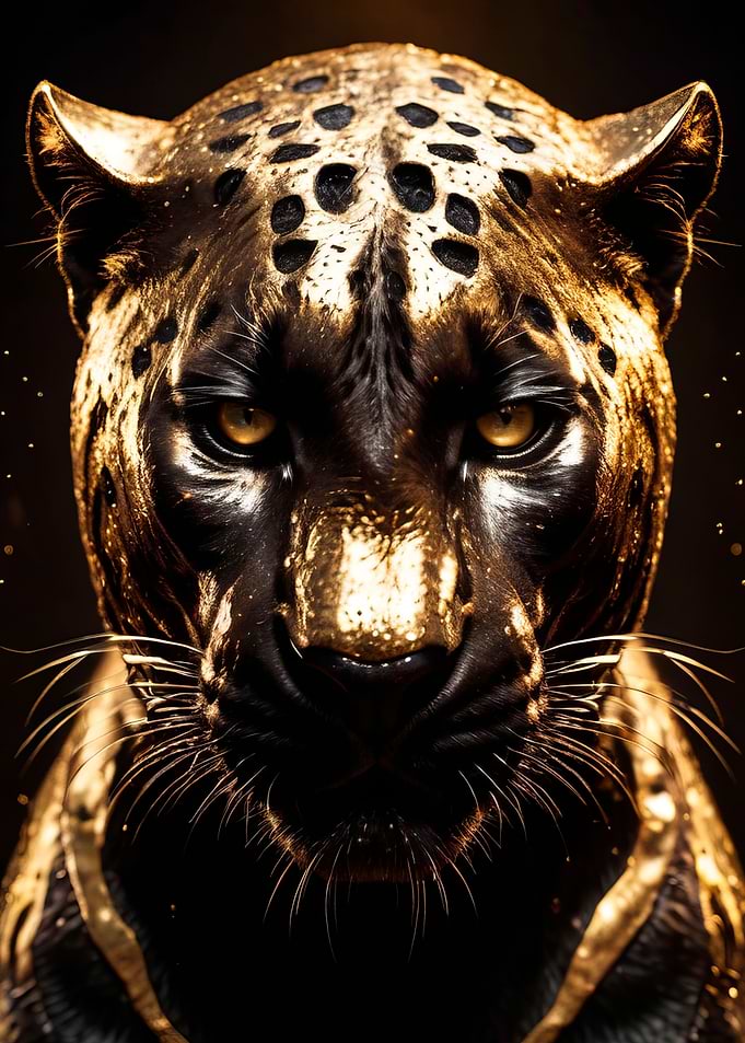 black and gold panther