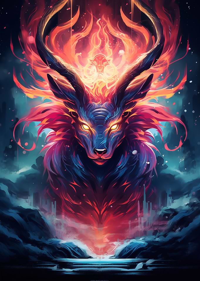 Neon Deer