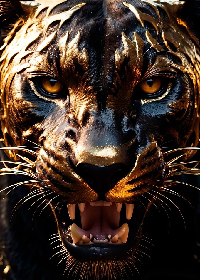 black and gold panther