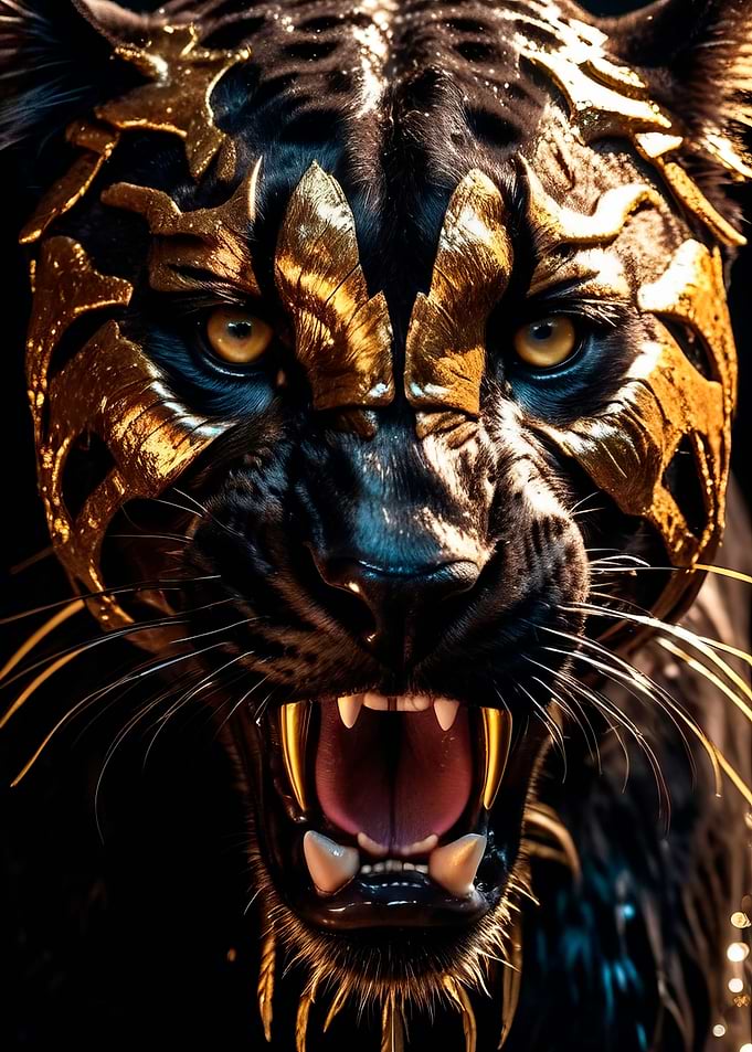 black and gold panther