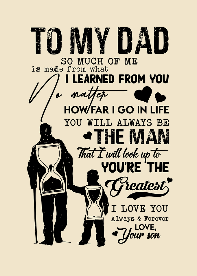 To My Dad Gift from Son