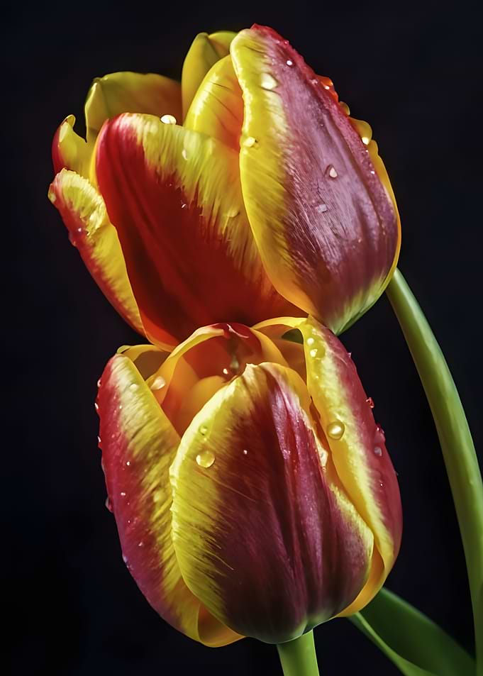 Tulips floral close up