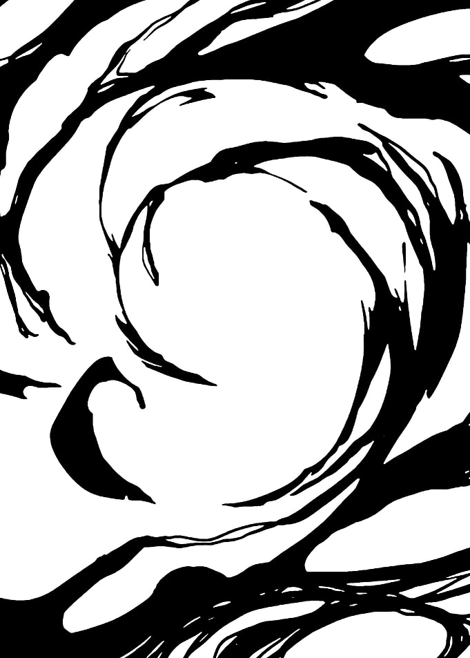 black white
