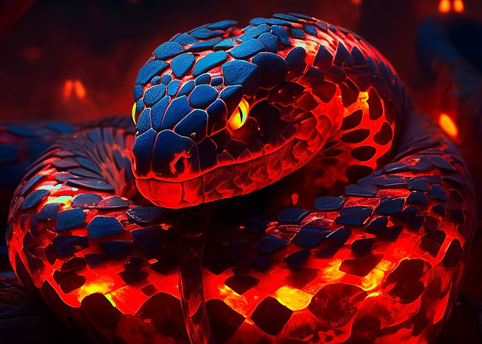Wild Fire Snake Lava Viper