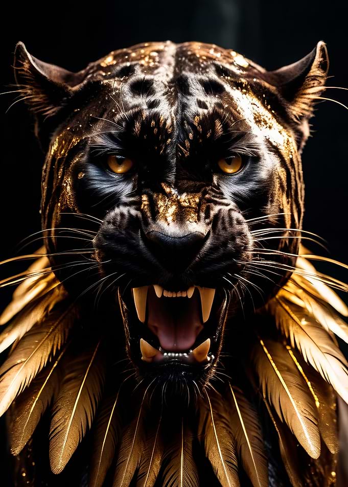 black and gold panther