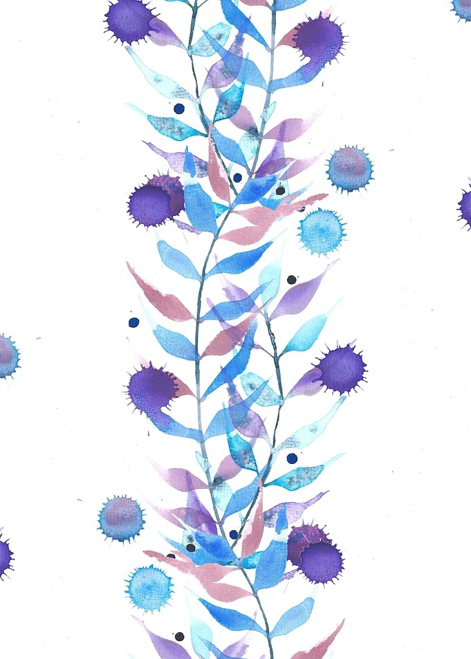 Blue and Purple Vines