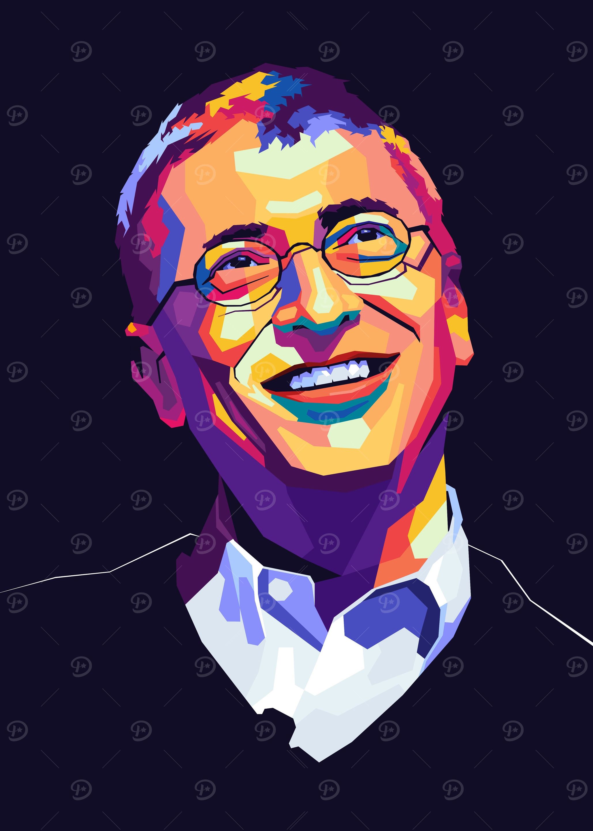 Bill Gates Wpap Pop Art
