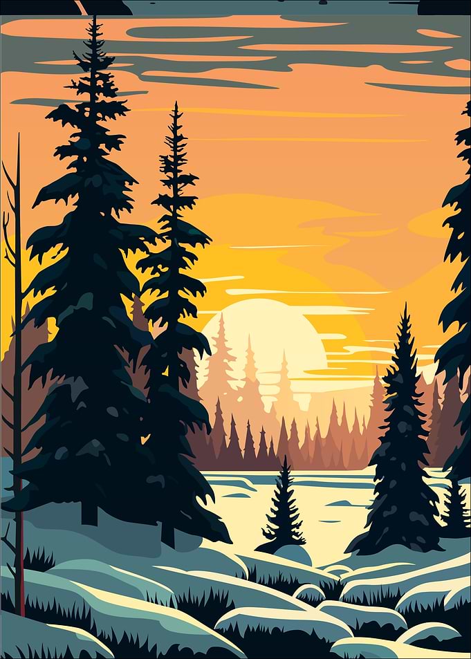 Retro Landscape Painting