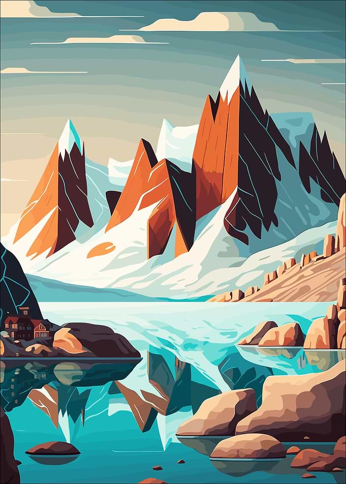 Retro Landscape Painting