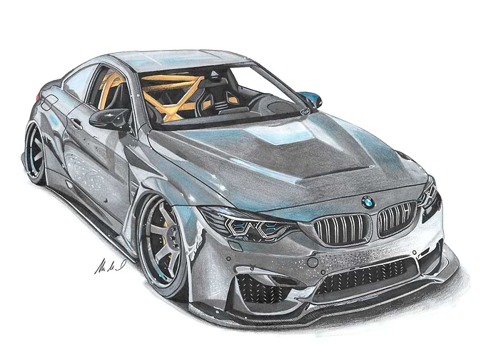 BMW M4 Drawing