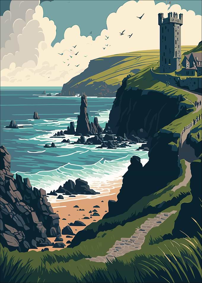 Retro Landscape Painting