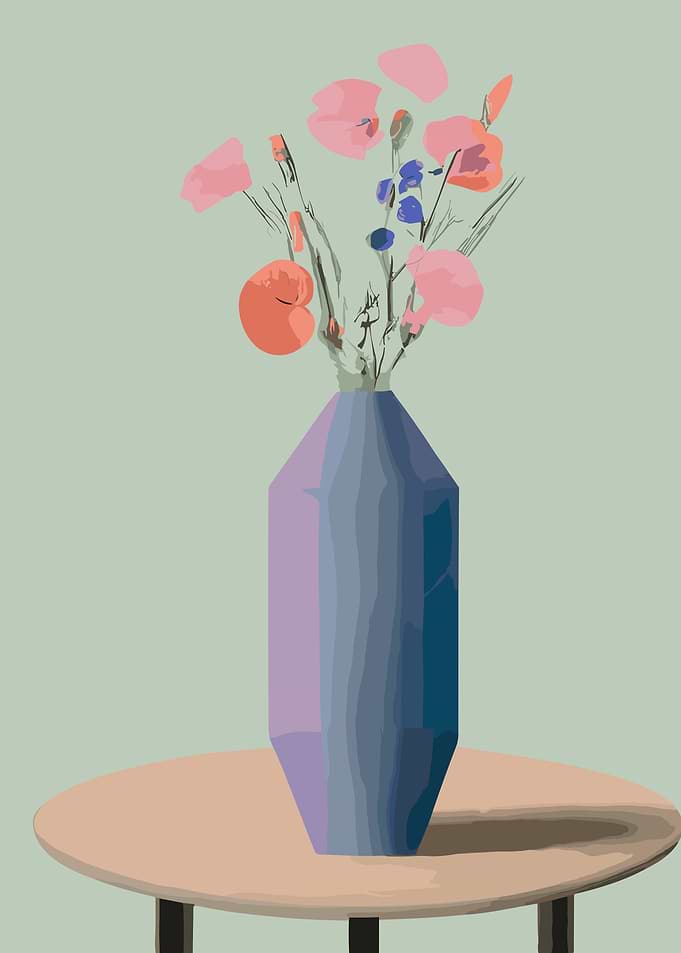 Fancy Flowers Vase