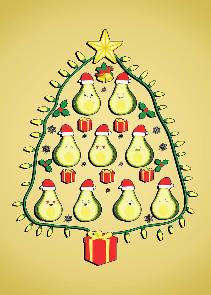 Avocado Christmas Tree