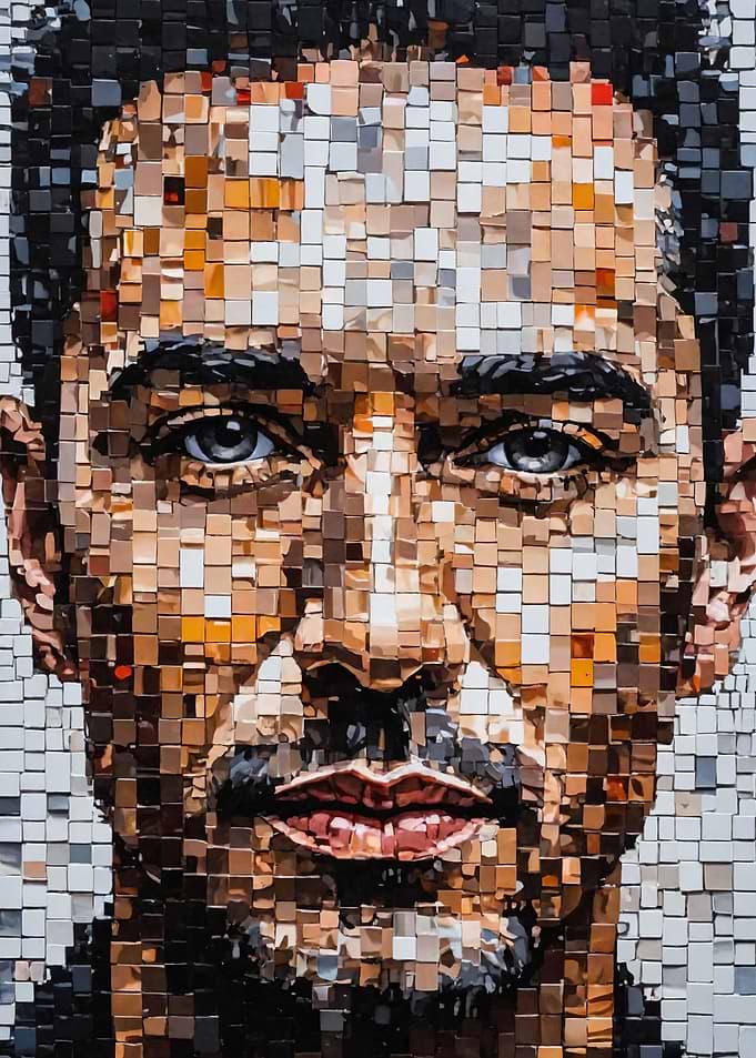 Abstract portrait of a man