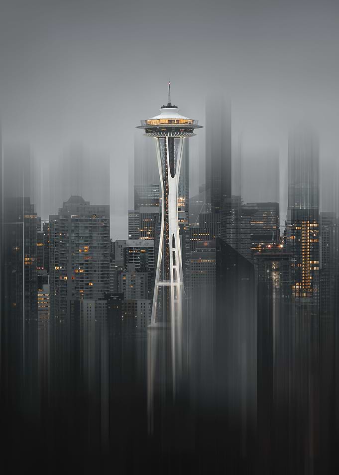 Space Needle Monochrome