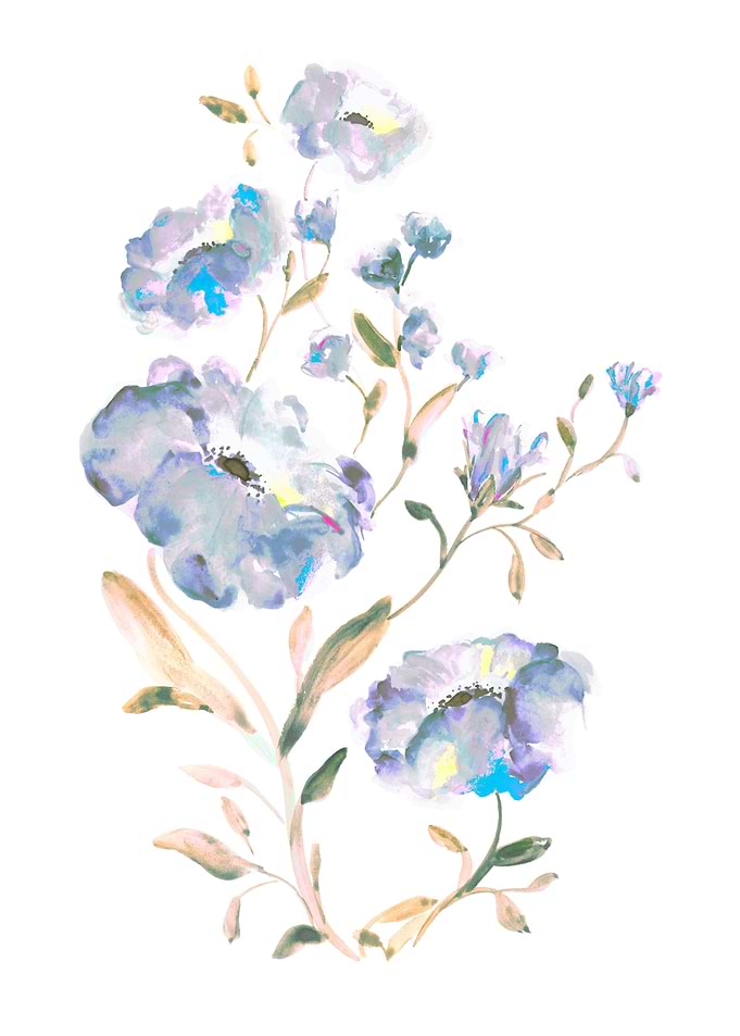 some painted flowers s 8f