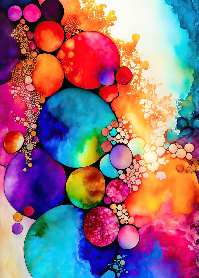 Abstract Colorful Circles