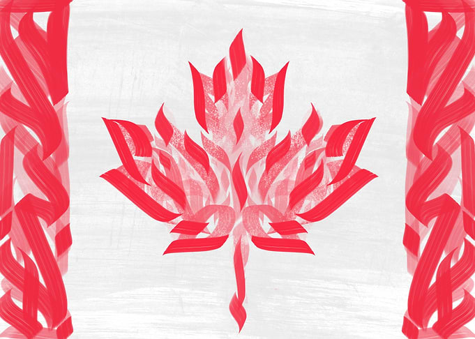 Canada Flag Calligrafiti