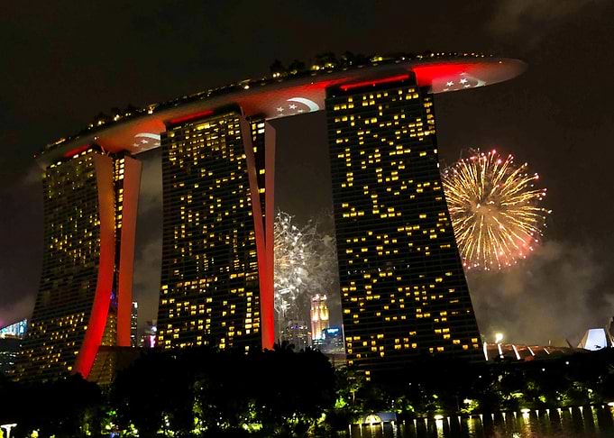 City Night Sky Firework