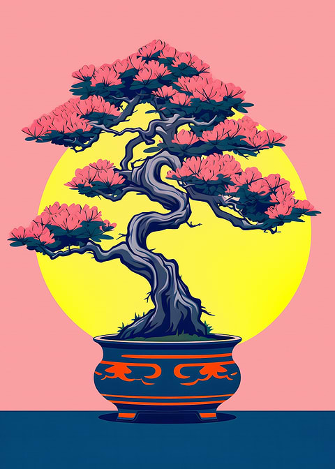 Bonsai Bliss — bonsai tree metal wall art