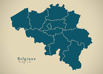 Belgium map with provinces