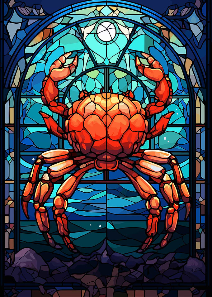 Crab Glass Art
