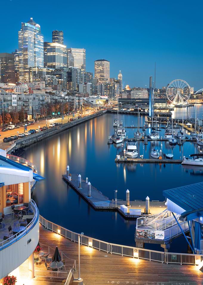 Seattle Waterfront evening